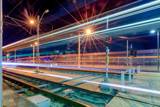 LIGHT TRAILS BY TRAINS 3