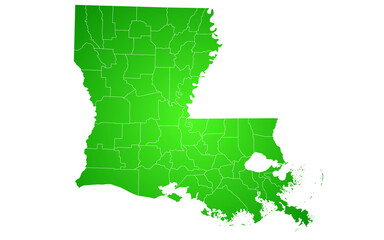 Louisiana map, Louisiana administrative map. parishes map of Louisiana, blank Map, empty map of Louisiana