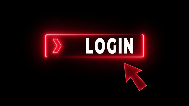 Log in concept on the transparent background.  Internet security. Account Access. Motion graphics of login icon. 4k video animation.