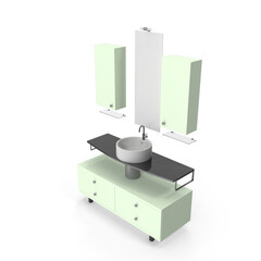  Bathroom Fixture isolated on transparent background