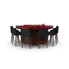 Blackjack Table isolated on transparent background
