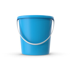 Blue Plastic Bucket isolated on transparent background
