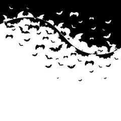 Halloween Bat Header Illustration