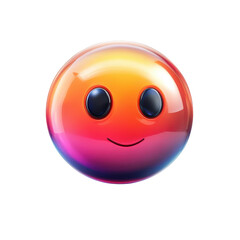 Fototapeta premium A cheerful vibrant gradient smile radiates positivity against a dark on transparent background