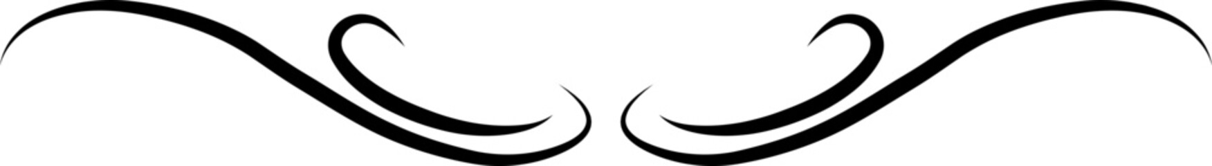 Swirl ornament icon in line. isolated on transparent background