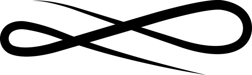 Swirl ornament icon in line. isolated on transparent background