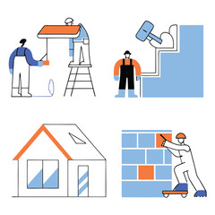 Home Construction Workers Roofing, Masonry, and More