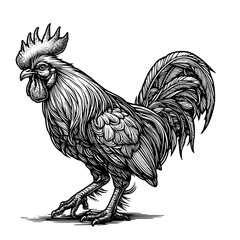 rooster isolated on white background