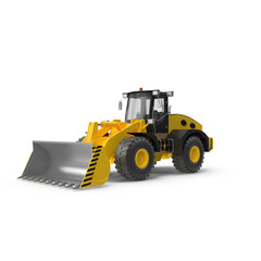 Fototapeta premium Bulldozer isolated on transparent background