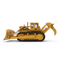 Bulldozer isolated on transparent background