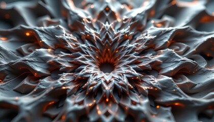 Intricate Abstract Design with Soft Glow and Whimsical Patterns