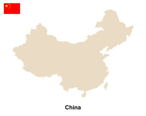 Naklejka premium China country map vector isolated on transparent background
