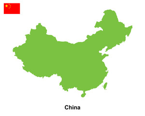 Obraz premium China country map vector isolated on transparent background