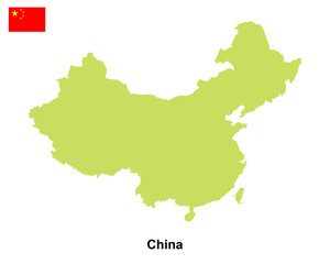 Obraz premium China country map vector isolated on transparent background