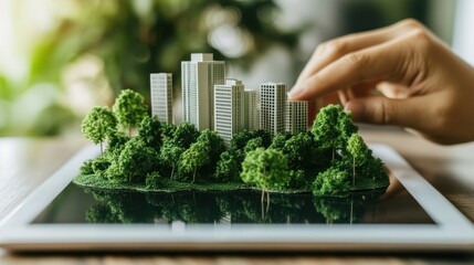 City model on tablet