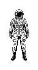 Retro Spacesuit Astronaut Clipart