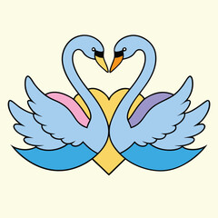 Two Swans Forming a Heart A Symbol of Love and Loyalty
