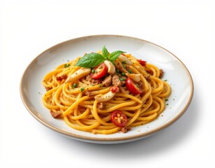 Seafood Spaghetti with Tomatoes and Basil