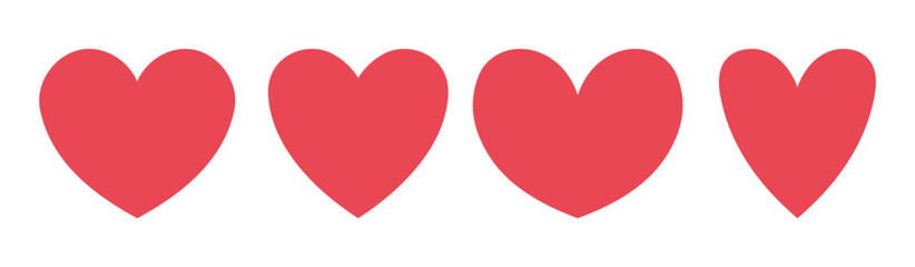 set Heart Valentine vector