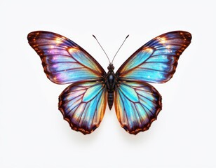 Iridescent Butterfly with Open Wings