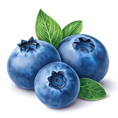 Obraz premium Fresh Blueberry Fruits with White Background