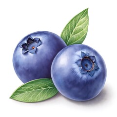 Obraz premium Fresh Blueberry Fruits with White Background