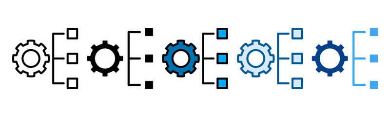 Resource Allocation Icon Set Multiple Style Collection