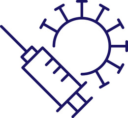 Syringe Simple Thin Icon Perfect for Web Sites, Books, Cards, Apps