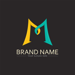 Elegant Monogram M Logo Design in Line Art Style for Luxury Brand and Boutique Identity
