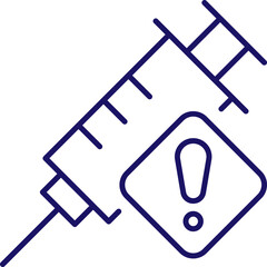 Minimalistic Icon of Syringe for Graphics, Concept, Apps