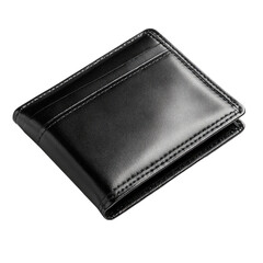 Black Wallet  isolated on a transparent background