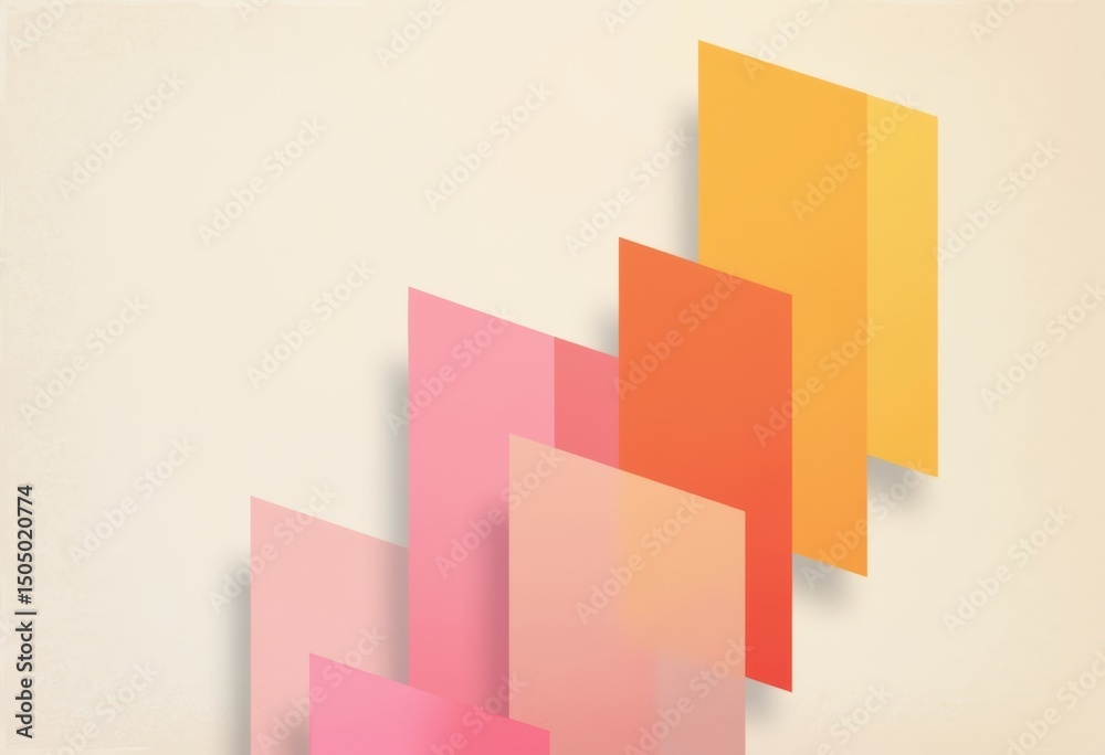Poster minimalist gradient rectangle sequence sliding for a vibrant vj backdrop