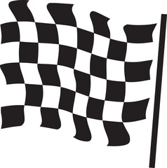 png icon. checkered flag. black and white. icon black on white background,