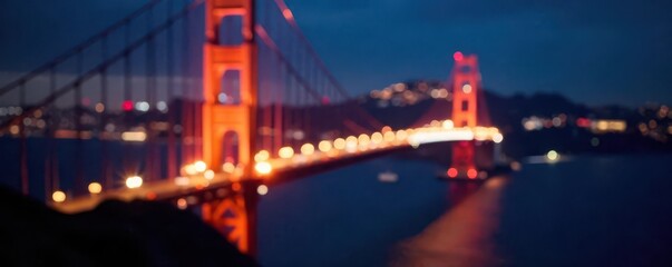 Obraz premium Swirling, luminous bokeh of San Francisco's nighttime lights , abstract, luminous