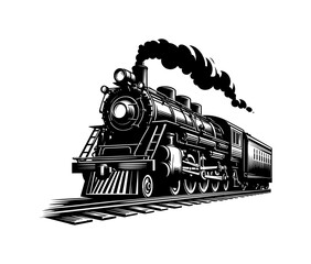 silhouette illustration of vintage train (artwork 1) © mr.mmz