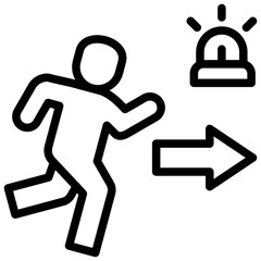 Emergency Evacuation Icon