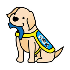 靴下を持ってくるたれ耳の介助犬