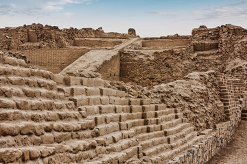 Ruin at Pachacamac site was once the most important religious center . © electra kay-smith