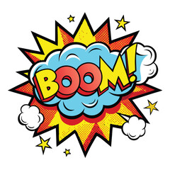 Cartoon comic sign burst clouds. Speech bubble, boom sign expression and pop art text frames. Comics mem expressions speech, superhero book bubbles label. Isolated vector symbols set 