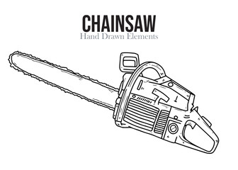 chainsaw isolated on white background