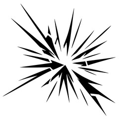 Obraz premium Silhouette of glass cracks