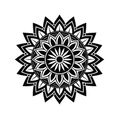 Floral mandala colorful logo vector illustration isolated on white background