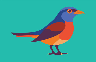 Obraz premium Minimalist nightingale bird vector illustration great for logos, icons, and nature projects