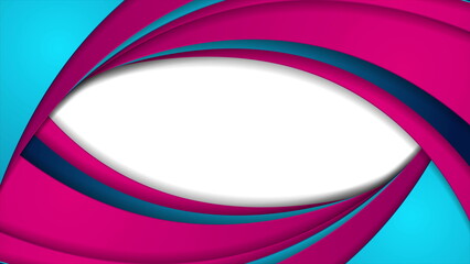 Blue and pink waves minimal abstract elegant background