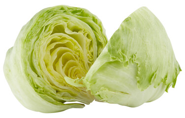 Fototapeta premium Fresh cabbage cut out isolated transparent background