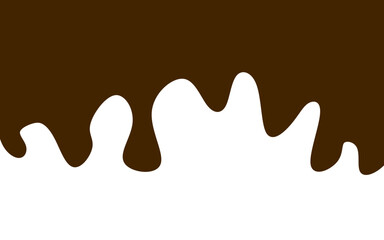 melted chocolate dripping on white background, chocolate melted wave Background. chocolate fluid background. chocolate liquid.