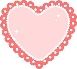 Heart Shape Ribbon Frame Illustration, Romantic Clipart, Elegant Wedding Art