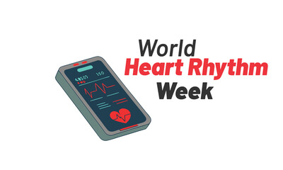 World Heart Rhythm Week. Heart Rhythm concept background.