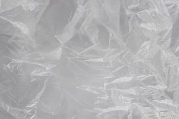 White plastic bag texture background is wrinkled.