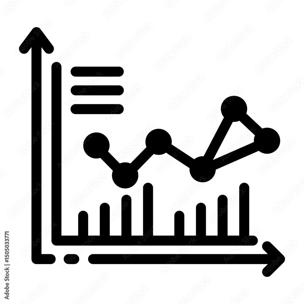 Canvas Prints glyph style icon of business data structured display